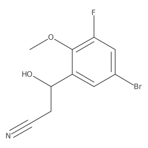 3-(5-Bromo-3-fluoro-2-methoxyphenyl)-3-hydroxypropanenitrile结构式