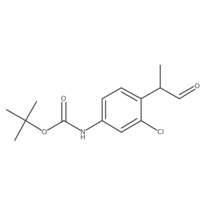 tert-butyl N-[3-chloro-4-(1-oxopropan-2-yl)phenyl]carbamate Structure