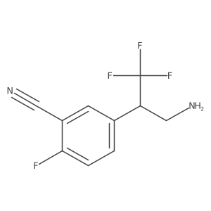 5-(3-Amino-1,1,1-trifluoropropan-2-yl)-2-fluorobenzonitrile Structure