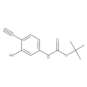 tert-Butyl (4-ethynyl-3-hydroxyphenyl)carbamate结构式