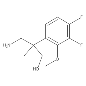 3-Amino-2-(3,4-difluoro-2-methoxyphenyl)-2-methylpropan-1-ol结构式