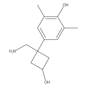4-[1-(Aminomethyl)-3-hydroxycyclobutyl]-2,6-dimethylphenol Structure