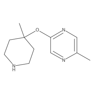 2-Methyl-5-[(4-methylpiperidin-4-yl)oxy]pyrazine Structure
