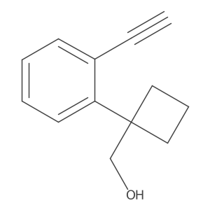 [1-(2-Ethynylphenyl)cyclobutyl]methanol结构式