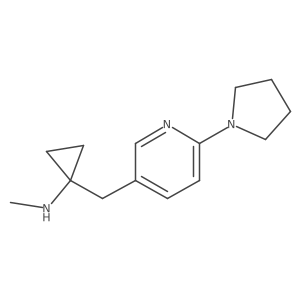 N-methyl-1-{[6-(pyrrolidin-1-yl)pyridin-3-yl]methyl}cyclopropan-1-amine Structure