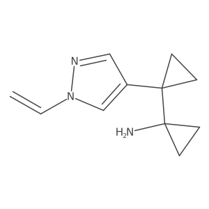 1-[1-(1-ethenyl-1H-pyrazol-4-yl)cyclopropyl]cyclopropan-1-amine结构式