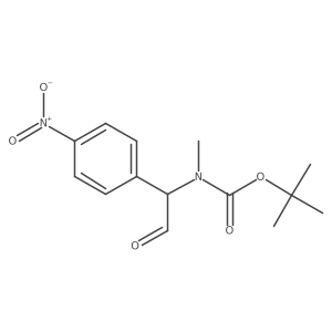 tert-butyl N-methyl-N-[1-(4-nitrophenyl)-2-oxoethyl]carbamate结构式