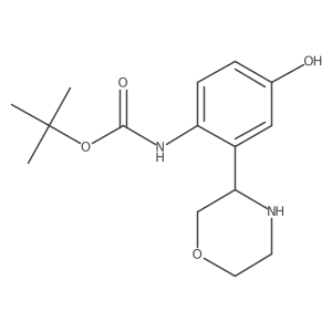tert-butyl N-[4-hydroxy-2-(morpholin-3-yl)phenyl]carbamate Structure