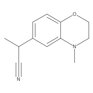 2-(4-methyl-3,4-dihydro-2H-1,4-benzoxazin-6-yl)propanenitrile Structure