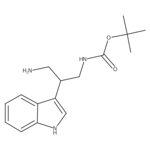 tert-butyl N-[3-amino-2-(1H-indol-3-yl)propyl]carbamate Structure
