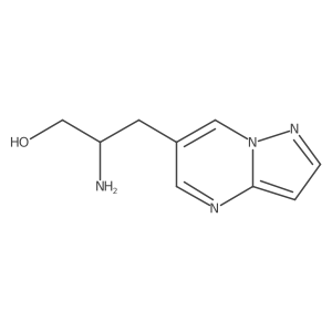 2-Amino-3-{pyrazolo[1,5-a]pyrimidin-6-yl}propan-1-ol结构式
