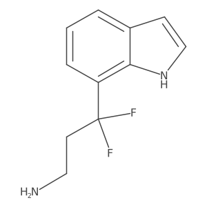 3,3-difluoro-3-(1H-indol-7-yl)propan-1-amine结构式