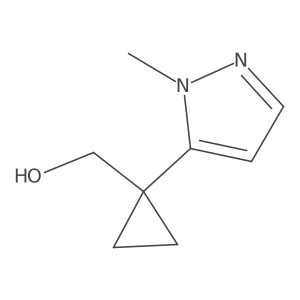 [1-(1-methyl-1H-pyrazol-5-yl)cyclopropyl]methanol Structure