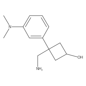 3-(Aminomethyl)-3-[3-(dimethylamino)phenyl]cyclobutan-1-ol结构式