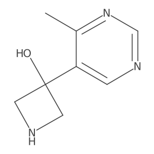 3-(4-Methylpyrimidin-5-yl)azetidin-3-ol结构式