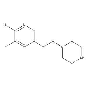 1-[2-(6-Chloro-5-methylpyridin-3-yl)ethyl]piperazine结构式