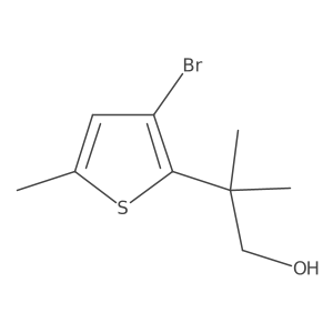 2-(3-Bromo-5-methylthiophen-2-yl)-2-methylpropan-1-ol Structure