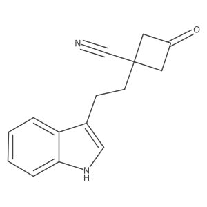 1-[2-(1H-indol-3-yl)ethyl]-3-oxocyclobutane-1-carbonitrile Structure