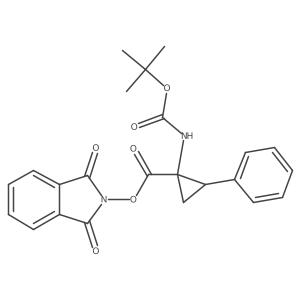 1,3-dioxo-2,3-dihydro-1H-isoindol-2-yl 1-{[(tert-butoxy)carbonyl]amino}-2-phenylcyclopropane-1-carboxylate Structure
