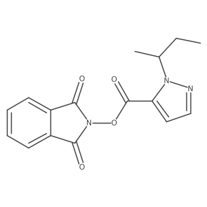 1,3-dioxo-2,3-dihydro-1H-isoindol-2-yl 1-(butan-2-yl)-1H-pyrazole-5-carboxylate结构式