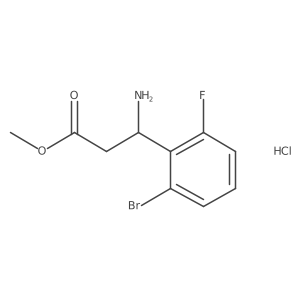 Methyl (R)-3-amino-3-(2-bromo-6-fluorophenyl)propanoate hcl Structure