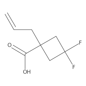1-Allyl-3,3-difluorocyclobutane-1-carboxylic acid结构式