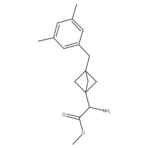 Methyl 2-amino-2-[3-[(3,5-dimethylphenyl)methyl]-1-bicyclo[1.1.1]pentanyl]acetate Structure