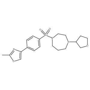 2-Methyl-4-(4-((4-(tetrahydrofuran-3-yl)-1,4-diazepan-1-yl)sulfonyl)phenyl)oxazole结构式