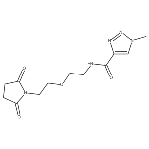 N-(2-(2-(2,5-dioxopyrrolidin-1-yl)ethoxy)ethyl)-1-methyl-1H-1,2,3-triazole-4-carboxamide结构式