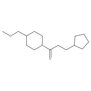 3-Cyclopentyl-1-[4-(methoxymethyl)piperidin-1-yl]propan-1-one结构式
