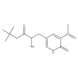 Tert-butyl 2-amino-3-(6-hydroxy-5-nitropyridin-3-yl)propanoate结构式