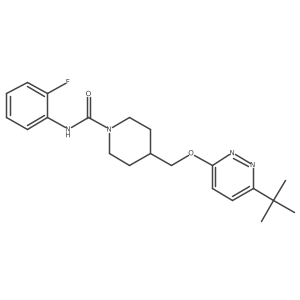 4-{[(6-tert-butylpyridazin-3-yl)oxy]methyl}-N-(2-fluorophenyl)piperidine-1-carboxamide结构式