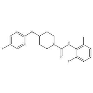 N-(2,6-difluorophenyl)-4-[(5-fluoropyrimidin-2-yl)oxy]piperidine-1-carboxamide结构式