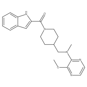 N-{[1-(1H-indole-2-carbonyl)piperidin-4-yl]methyl}-3-methoxy-N-methylpyrazin-2-amine Structure