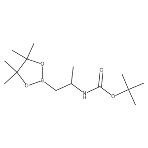 tert-Butyl (1-(4,4,5,5-tetramethyl-1,3,2-dioxaborolan-2-yl)propan-2-yl)carbamate结构式