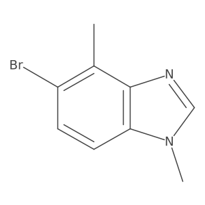 5-Bromo-1,4-dimethyl-1H-benzo[D]imidazole结构式