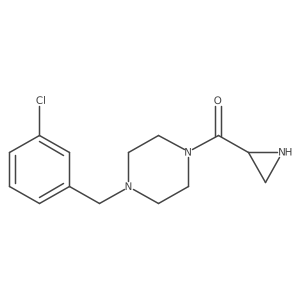 1-[(2R)-aziridine-2-carbonyl]-4-[(3-chlorophenyl)methyl]piperazine Structure