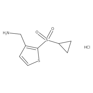 (2-Cyclopropylsulfonylthiophen-3-yl)methanamine;hydrochloride结构式