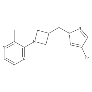 2-{3-[(4-bromo-1H-pyrazol-1-yl)methyl]azetidin-1-yl}-3-methylpyrazine Structure