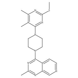 4,5-Dimethyl-6-(4-{2-methylpyrido[3,4-d]pyrimidin-4-yl}piperazin-1-yl)-2-(methylsulfanyl)pyrimidine Structure