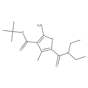 Tert-butyl 2-amino-5-(diethylcarbamoyl)-4-methylthiophene-3-carboxylate Structure