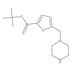 Tert-butyl 5-[(piperazin-1-yl)methyl]thiophene-2-carboxylate Structure