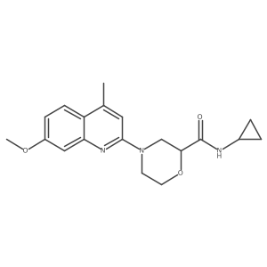 N-cyclopropyl-4-(7-methoxy-4-methylquinolin-2-yl)morpholine-2-carboxamide Structure