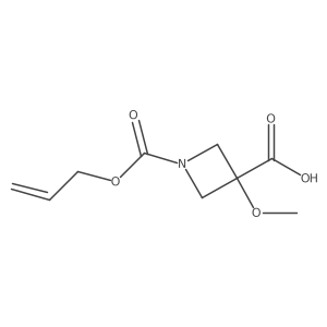 3-Methoxy-1-[(prop-2-en-1-yloxy)carbonyl]azetidine-3-carboxylic acid结构式