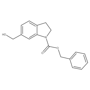 benzyl 6-(hydroxymethyl)-2,3-dihydro-1H-indole-1-carboxylate结构式