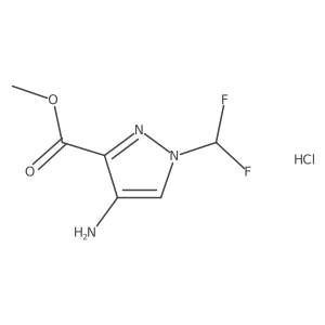 Methyl 4-amino-1-(difluoromethyl)-1H-pyrazole-3-carboxylate hcl Structure