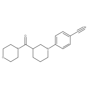 4-[3-(Morpholine-4-carbonyl)piperidin-1-yl]benzonitrile结构式