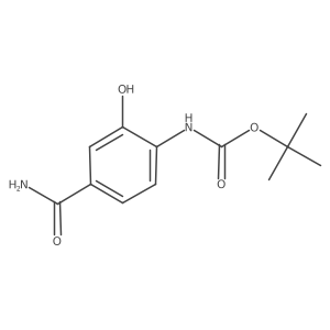 tert-butyl N-(4-carbamoyl-2-hydroxyphenyl)carbamate结构式