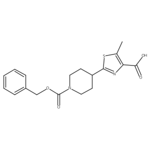 2-{1-[(Benzyloxy)carbonyl]piperidin-4-yl}-5-methyl-1,3-thiazole-4-carboxylic acid结构式