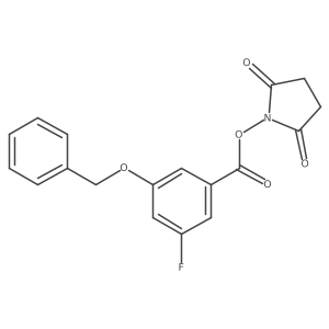 2,5-Dioxopyrrolidin-1-yl 3-(benzyloxy)-5-fluorobenzoate结构式